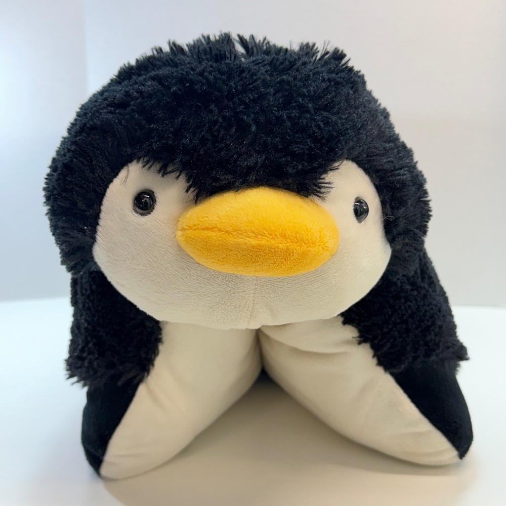 Pillow Pets Penguin Plush Kids Large 18”  Black White Soft Stuffed Animal 2010